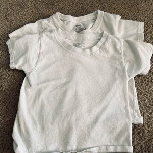 2 white tshirts for little boys